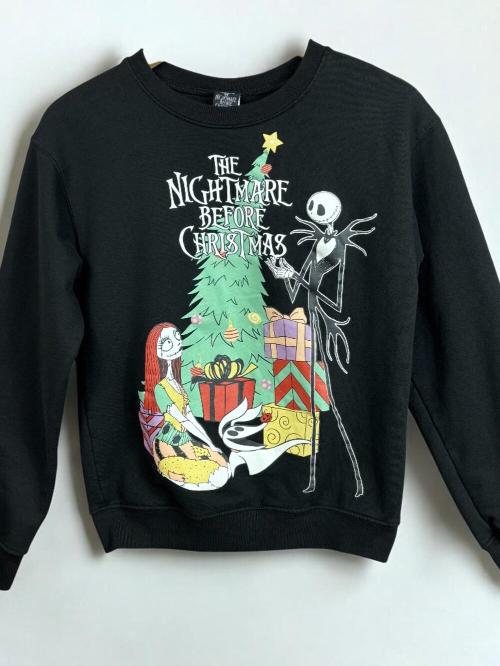 Disney Nightmare Before Christmas Jack Sally Christmas Sweatshirt Small 3-5
